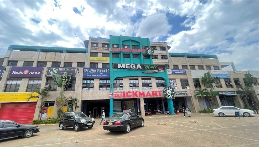Sarma Hair & Beauty Spa shopfront at Mega Mall, Kakamega — M-Pesa Lipa Na sign
